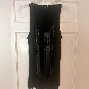 Black sleeveless top